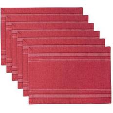 Red Place Mats Design Imports Zingz & Thingz Chambray French Striped Place Mat Red (48.26x)