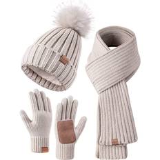 Clothing Fisfet Winter Beanie Hat Scarf Gloves Set