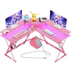 Best Gaming Desks Seven Warrior L Shaped Gaming Desk - Pink