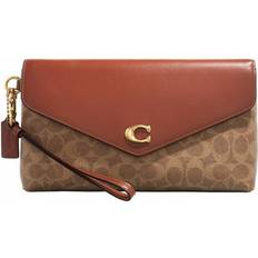 Coach Women Clutches Coach Colorblock Coated Canvas Signature Wristlet