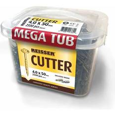 REISSER Reisser 4 50mm Cutter Wood Screws Mega Tub of 2500 - Yellow