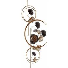 Or Décorations Murales Gift Decor Hanging Flowers Mural Golden Metal Copper Wall Decor