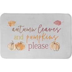 Orange Non-Slip Bath Mats Designs Direct 21" X Autumn Leaves Bath Mat