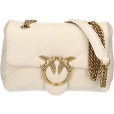 Pinko Love Mini Puff Cl Sheep Nappa, Damväska, En storlek, Z14q_bianco Seta-antique Gold
