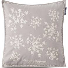 Lexington Flower Embroidered Linen/Cotton Putetrekk Grå, Hvit (50x50cm)
