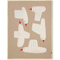 Ferm Living Bird Quilted Blankets Beige (110x80cm)