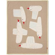 ferm LIVING Bird Quilted Filt Beige (110x80cm)