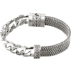 Silver - Unisex Bracelets John Hardy Rata Curb Chain Bracelet - Silver