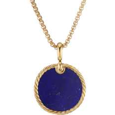 David Yurman DY Elements Disc Pendant - Gold/Lapis Lazuli