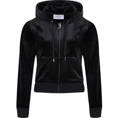 Damen - Slim-fit Pullover Juicy Couture Classic Velour Robertson Hoodie - Black