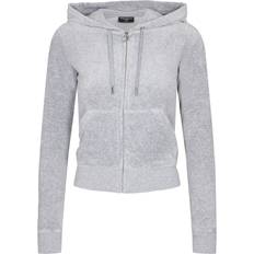 Juicy Couture Dame Gensere Juicy Couture Classic Velour Robertson Hoodie - Gray Marl