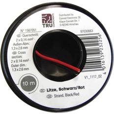 Fils et Fournitures de Couture TRU Components Fil de Câblage 2 x 0.14 mm² Marron Jaune 10 m