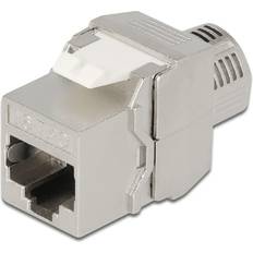 Rj45 keystone 6a DeLock Keystone RJ45-uttag Cat.6A skärmad