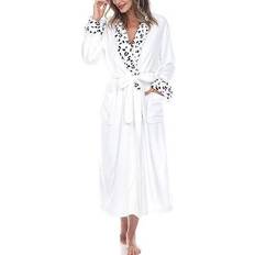 Brown - Women Robes White Mark Long Cozy Loungewear Belted Robe