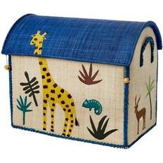 Rice Raffia Storage House Medium Giraffe