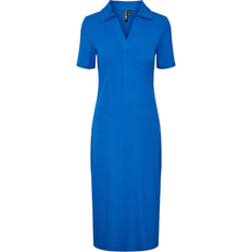 Pieces Pckylie Polo Midi Noos Tricot Dress - Princess Blue