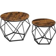 Round - Wood Coffee Tables Vasagle Round Coffee Table 19.7" 2