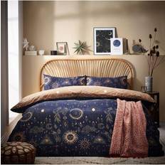 Gold Bed Linen Furn Constellation Celestial Duvet Cover Gold, Yellow, Blue