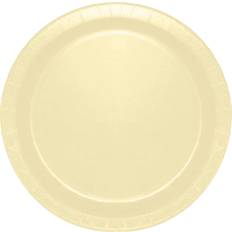 Paper plates Unique Party 16 Ivory Round 9" Paper Plates