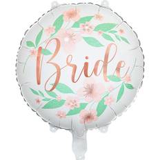 Palloncini con Testo e Tema PartyDeco Palloncino In Foil Fiore Sposa 45cm Bianco