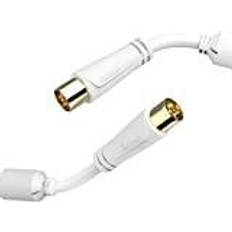 Antenna Cables Hama White 1.5m Antenna Cable 1.5m