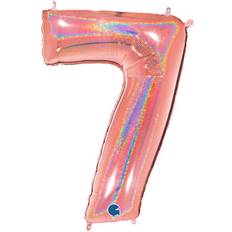 Grabo Ballon Géant Chiffre 7 Holographique Rose Gold (102 cm)