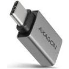 Axago RUCM-AFA, USB type C, USB type A, Metallisk