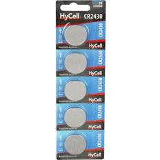 Hycell Pack of 5 Lithium Button Cells CR2430 3V Button Batteries 275 mAh