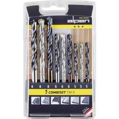 Alpen 0000802102100 TM 9 9-piece Universal drill bit set