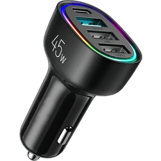 Batterier & Opladere SiGN 4-Port Biloplader 45W PD QC 3.0