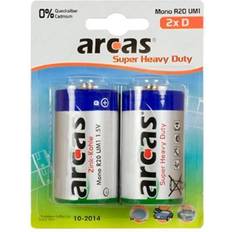 R20 batteri Arcas Battery Super Heavy Duty D/R20 2 pcs.