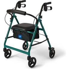 Walkers Medline Guardian Basic Rollator, 6" Wheels, Green