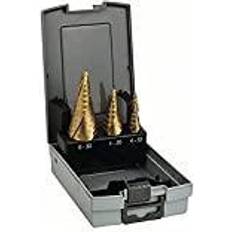 Drill bit bosch set Bosch 2608587432 3 Piece HSS-Tin 9-Step Drill Bit Set