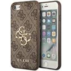 Guess Hard TPU Case Metal Logo iPhone 7 8 Brown