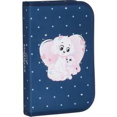 Beckmann Single Section Pencil Case Pet Friends Blue