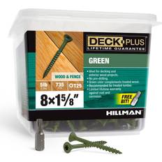 Building Materials Hillman Deck Plus No. 8 X 1-5/8 L Star Flat Head Exterior Deck Screws 5
