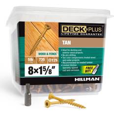 Building Materials Hillman Deck Plus No. 8 X 1-5/8 L Star Flat Head Exterior Deck Screws 5
