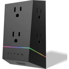 Electrical Accessories Jasco Titan 6-Outlet Surge Tap 560J Multi Color LED