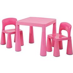 Liberty House Toys Kids Square Plastic Table and 2 Chairs Set