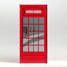 Rojo Armarios Furniturebox Wardrobe London 2 Puertas