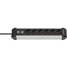 Mehrfachsteckdosen & Verlängerungskabel Brennenstuhl 1391030600 Power strip switch) Silver-black PG connector 1 pc(s)