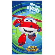 Super Wings Jett Time Every Time! Badehåndklæde Blå, Grøn