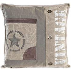 Dkd Home Decor Polyester Læder Stjerne Komplet pyntepude Grå, Hvid (45x45cm)