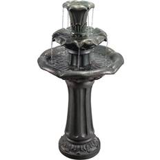 Teamson Home Garden Water Feature, 3 Tier Water Fountain with