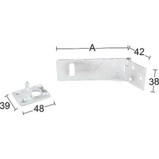 Habo Låsbeslag Habo LEDHASP 115MM VARMGALV