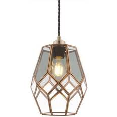 Brown Pendant Lamps Endon Vogue Eacham Easy Fit Pendant Lamp