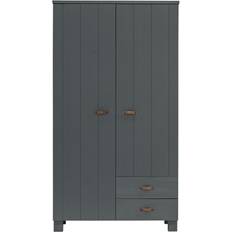 Dennis Brushed Pine Wood Wardrobe