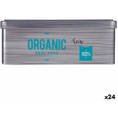 Gris Cajas de té Kinvara Para Infusiones Organic Tea Gris Hojalata 11 x 7.1 x 18 cm (24 Unidades) Caja de té