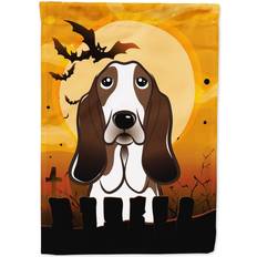 Caroline's Treasures Caroline's Treasures BB1801GF Halloween Basset Hound Flag Garden