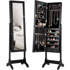 White armoire with drawers Costway Mirrored Jewelry Cabinet Armoire Storage Organizer Box Drawers